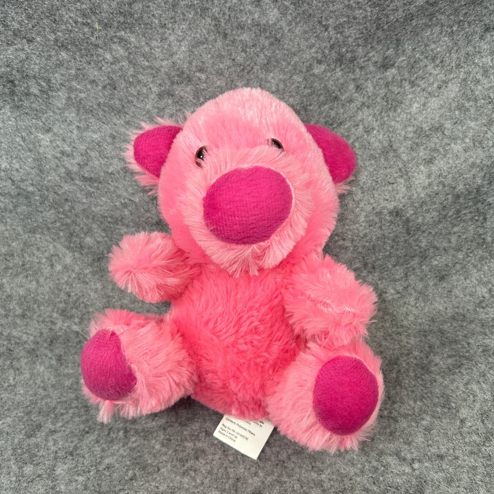 BMI Unisex Teddy Bear Plush 8in Pink Soft Fuzzy Stuffed Animal